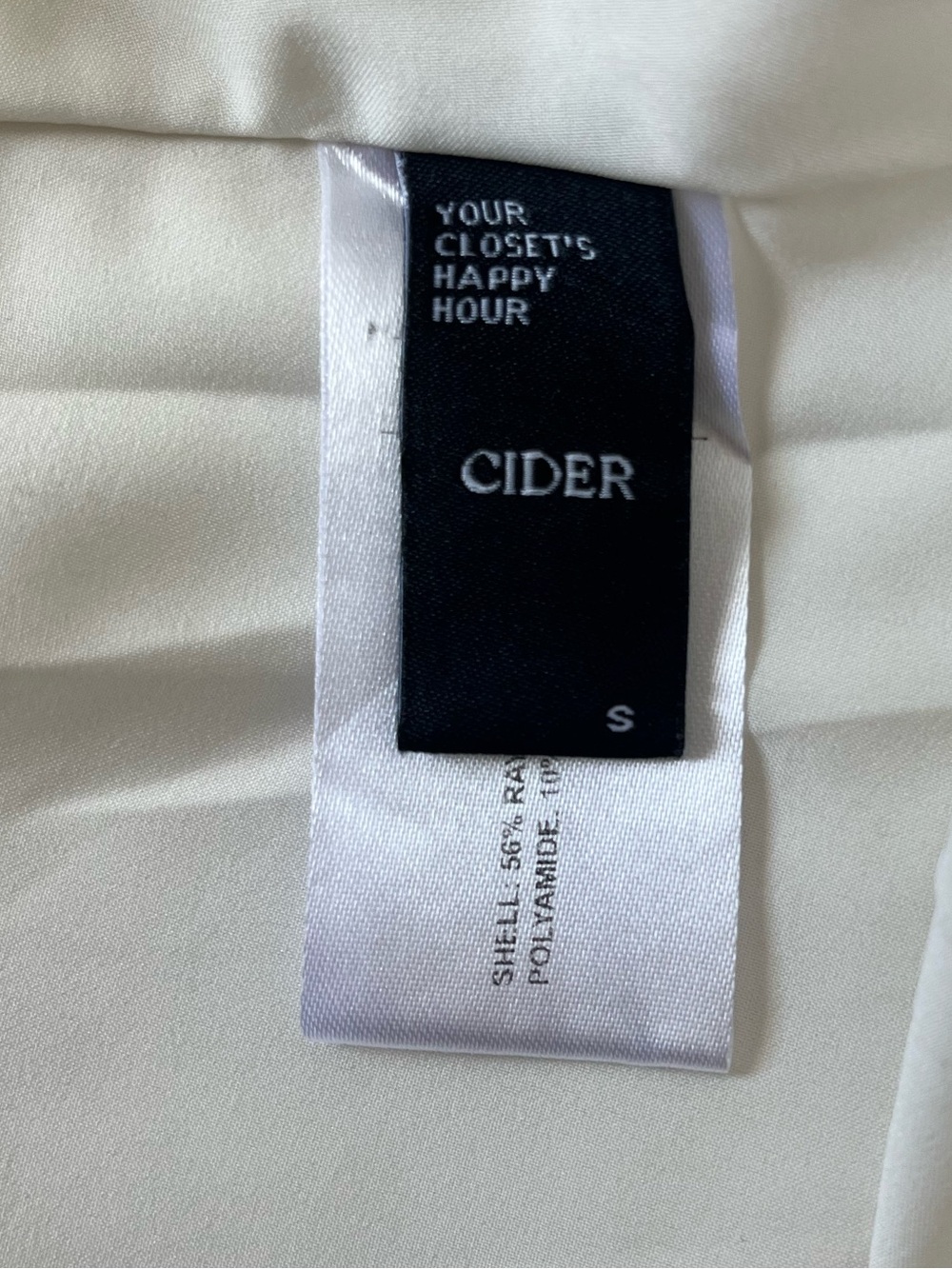 CIDER Mini Dress Backless Bow Tie Solid Linen Blend Boat Neck Off White Small - Picture 5 of 8